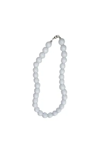 DISBACANAL Collar andaluza de perlas largo infantil - Blanco
