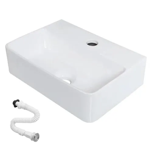 MAGIC SELECT Lavabo de Cerámica Blanco (36,5x25,5x10,5 CM)