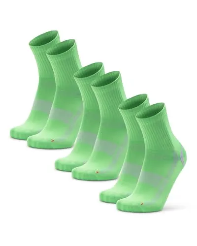 DANISH ENDURANCE Calcetines Casuales Deportivos, 3 y 5 Pack Verde/Gris 39-42