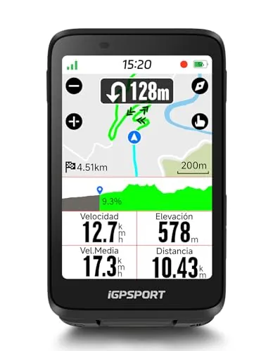 iGPSPORT BiNavi GPS Bicicleta,Navegación y Mapas, 3,5" Pantalla Táctil