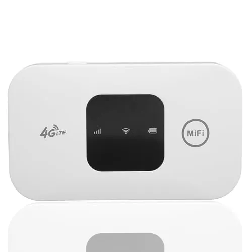 Punto de Acceso WiFi Móvil, Enrutador de Viaje Portátil Inalámbrico Compatible con 10 Usuarios Al Mismo Tiempo, Dispositivo WiFi de Bolsillo con Batería Grande de 2100 MAh, para Internet Seguro en Cas