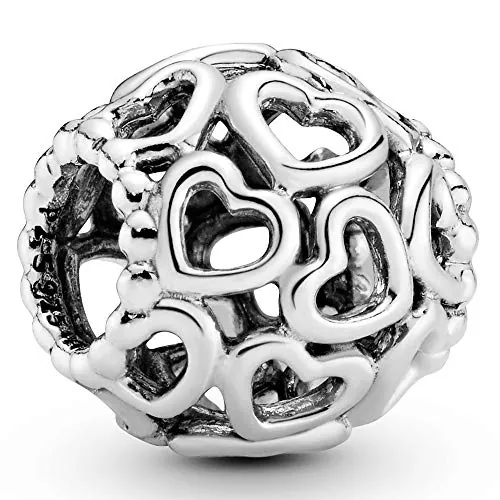 Pandora Icons Dije calado de plata con forma de corazón