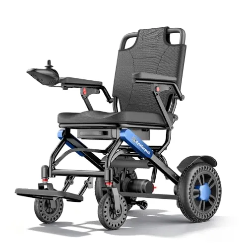 D24 Silla de Ruedas Eléctrica Plegable, 500W, 25 km, Solo 21 kg