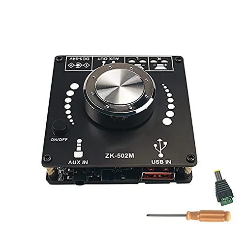 DollaTek ZK-502M Audio Mini 2.0 estéreo 50 W + 50 W Bluetooth Digital Amplificador Módulo amplificador 50 W x 2 AMP Amplificador Home Theater AUX USB