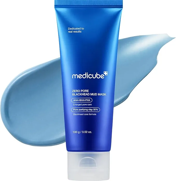 medicube Mascarilla Facial Zero Pore Blackhead Mud Que Enfría Y Reafirma Los Poros, Fórmula De 3 Minutos De Secado Rápido Con Aha, Bha, Pha Y Arcilla Purificadora De Poros De 3.52 Oz