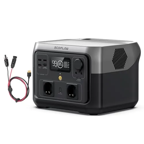 Estación de energía portátil ECOFLOW RIVER 2 MAX 512 Wh con cable XT60