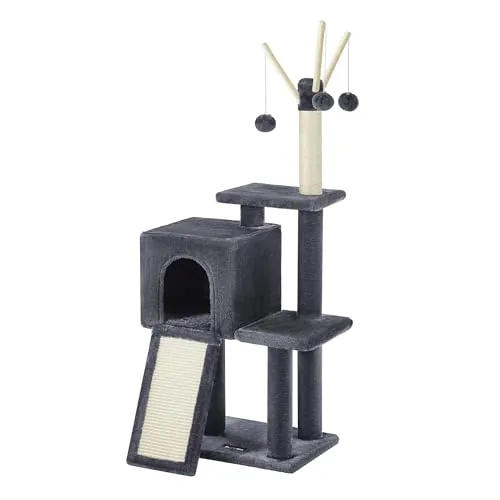 Feandrea Árbol de Gatos, Torre de Juegos, Gatito, Gris Oscuro PCT143G01