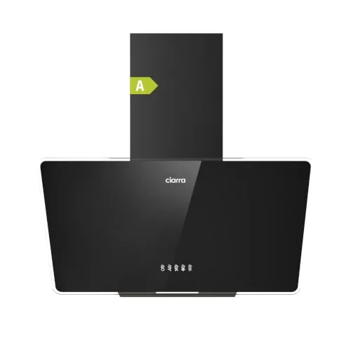 CIARRA Campana Extractora 60cm Clase A 370 m³/h 3 Velocidades Negro