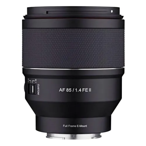 Samyang AF 85mm F1.4 II FE para Sony E - lente de retrato APS-C y formato completo con enfoque automático distancia focal fija para cámaras sin espejo con sistema Sony E Mount