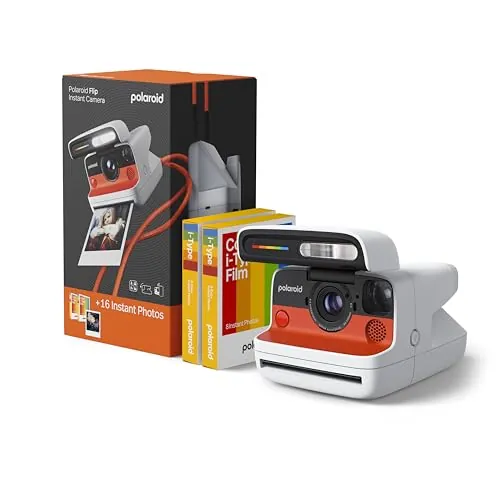 Polaroid Flip Cámara instantánea Blanca con película Color (16 Fotos)