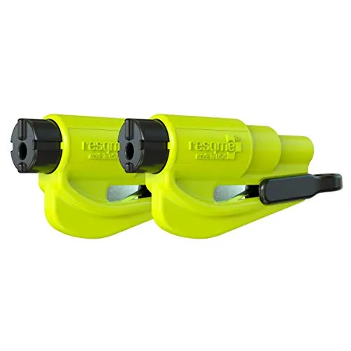 Resqme GBO-RQM-YELLOWFLUO Herramienta Rompecristales, Amarillo Fluorescente, 2 Unidades