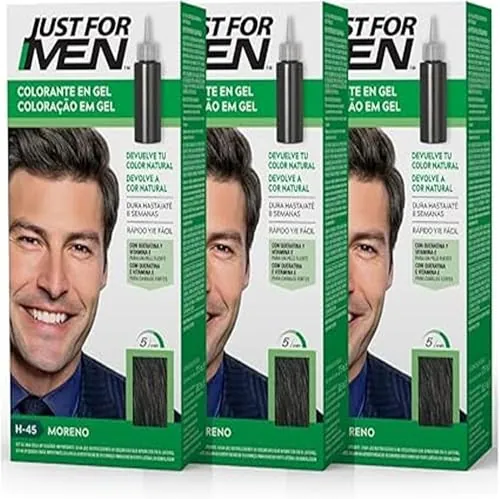Just For Men Tinte en Gel para Hombre Moreno H45 (3 Pack)