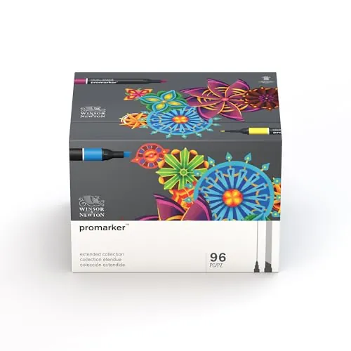 Winsor & Newton - Set de Rotuladores ProMarker, 96 Unidades, Colores Surtidos