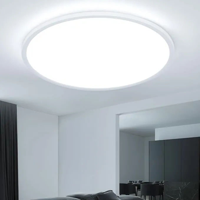 EASY EAGLE Plafon LED Techo, 50CM Superficie Panel Led 6500K, 52W Lámpara de Techo Moderna, Luz LED Techo Para Oficina Dormitorio Salon Cocina Comedor Balcón Baño, Redondo