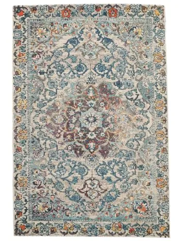RugVista Cheverny Alfombra, 200 x 300 cm, Azul/Blanco Crema