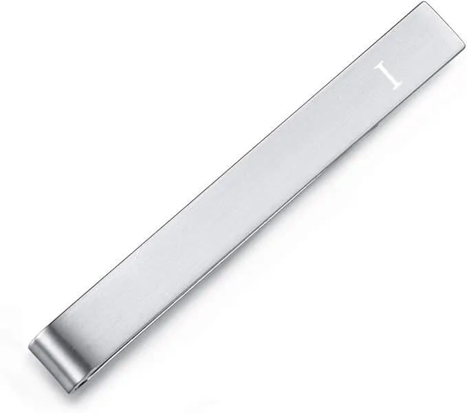 HONEY BEAR Alfiler de corbata para hombre de 2,12 pulgadas, para corbata normal, plata cepillada, 5,4 cm, 5.4cm, Cobre, No es una piedra preciosa