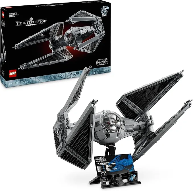 LEGO Star Wars Interceptor Tie Maqueta para Adultos de Construcción Ultimate Collector Series, Caza Estelar para Exponer y Coleccionar, Regalo para Hombres y Mujeres Fans de UCS 75382