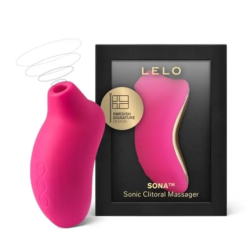 LELO SONA, Masajeador Sónico para Mujer, Succionador con Pulsos, Recargable y Sumergible, un Lujoso Vibrador de Clítoris para los Mejores Orgasmos, Cerise