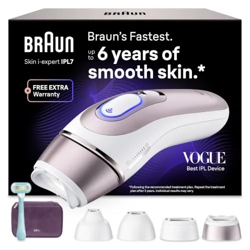 Braun Depiladora Luz Pulsada Smart IPL Skin i·expert, PL7431, Blanco/Bronce