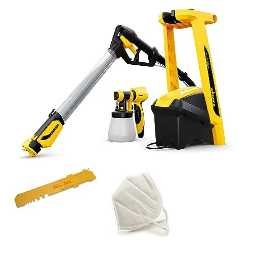 WAGNER pulverizador de Pintura W 950 FLEXiO para plásticas/látex, Barnices y esmaltes para Interiores, 15 m²-5 min, depósito 800 ml, 680 W, Manguera 3,5 m