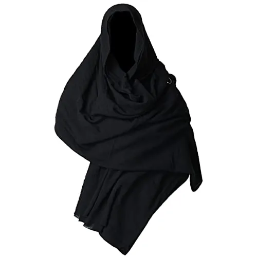 GRACEART Enviar Apocalíptico Chal Chamán Capucha Con Broche Alfiler (Negro)