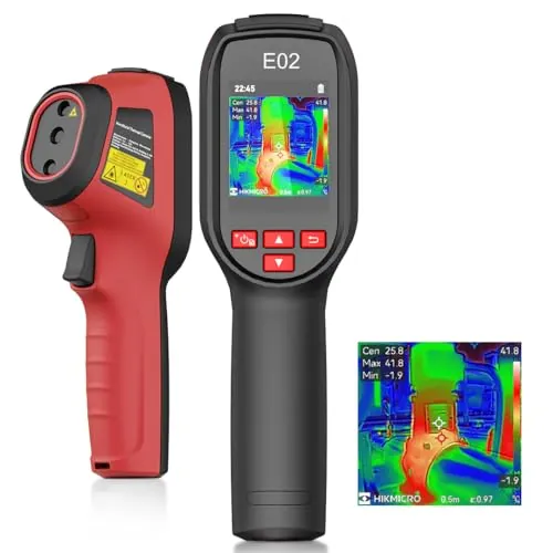 Cámara térmica E02, SuperIR resolución IR 240x240 con la cámara Visible, cámara termográfica de Mano con Puntero láser, frecuencia de Imagen de 20 Hz, -20 °C a 400 °C
