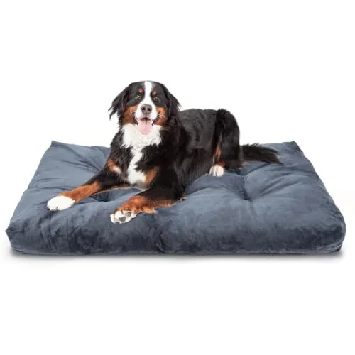 Nobleza Cojín para perros grandes, cama para perros, lavable, cama para perros de felpa, suave y mullida, alfombrilla para perros con parte inferior antideslizante, cama para mascotas, colchón para