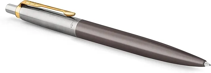 Parker Jotter Bolígrafo XL | lacado gris con adornos dorados | punta media | estuche de regalo
