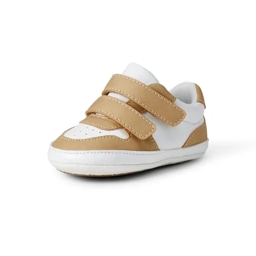 Amazon Essentials Zapatillas Tipo Court con Cierre de Gancho y Bucle Unisex Bebés, Arena, 16 EU