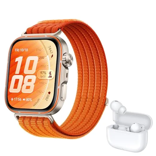 HUAWEI WATCH FIT 5 Pro Smartwatch Naranja+FreeBuds SE 4 Beige, GPS, ECG, 1,92" Pantalla de Cristal de Zafiro, 3000 nits, Pago NFC,Deportes al Aire Libre,Monitorización de Salud,10 Días Autonomía, 5ATM
