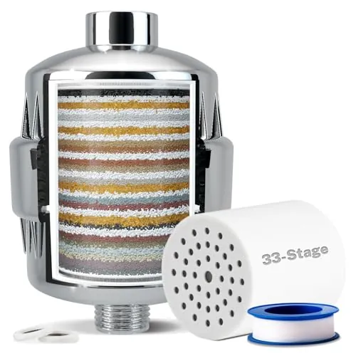 iSpring SF2S Filtro de Ducha de Alta Capacidad para Agua Dura, 33 Etapas