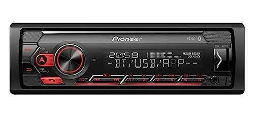 Pioneer MVH-S420BT - Autoradio 1 DIN con sintonizador RDS, Bluetooth®, iluminación roja, USB, aplicación Pioneer Smart Sync y Compatible con Dispositivos Apple y Android
