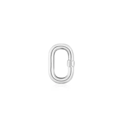 TOUS Anilla Pequeña para Mujer de Plata de Primera Ley, Colección Hold Oval