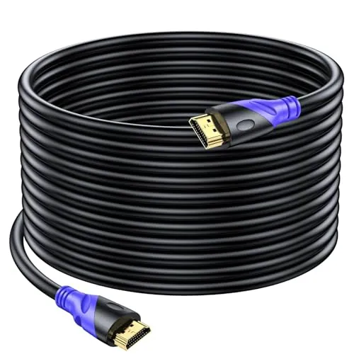 Rommisie Cable HDMI 4K/60HZ 15M (HDMI 2.0,18Gbps) Conectores chapados en oro de ultra alta velocidad, Retorno de audio Ethernet, Video 4K, FullHD1080p 3D Compatible con Playstation Arc PC HDTV