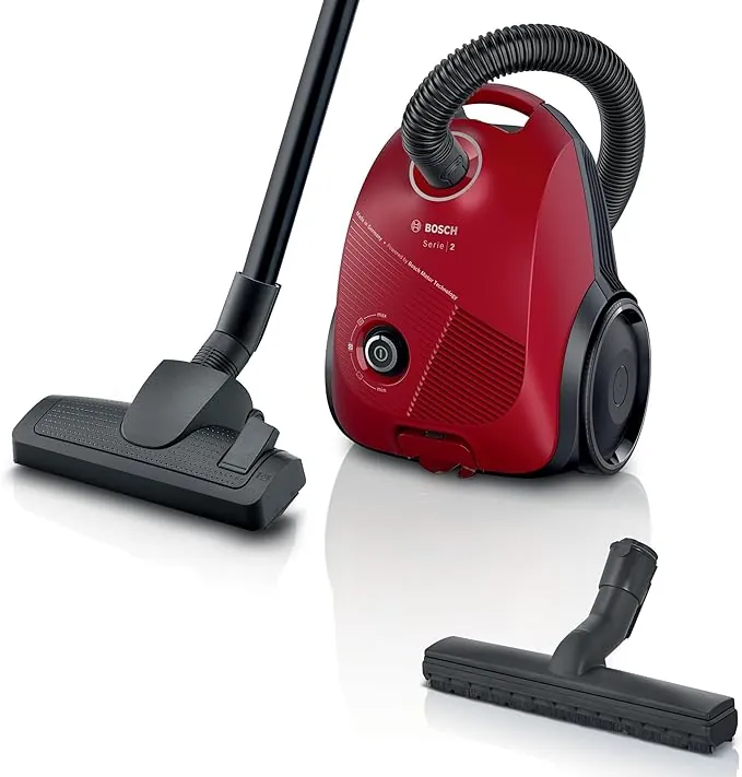 Bosch - Aspirador con Bolsa, Serie 2, Ligero, 3,5 litros, Rojo, BGBS2RD1