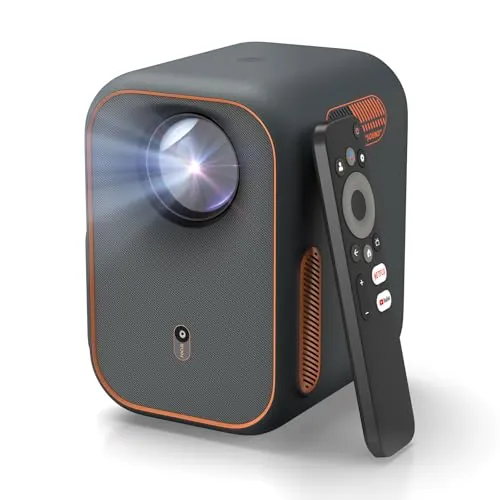 WEMAX Proyector Mini Portátil WiFi/Bluetooth, 1080P Full HD Compatible 4K, Pantalla de 120”, Sonido Dolby Audio, Proyector para Cine en Casa, Exteriores