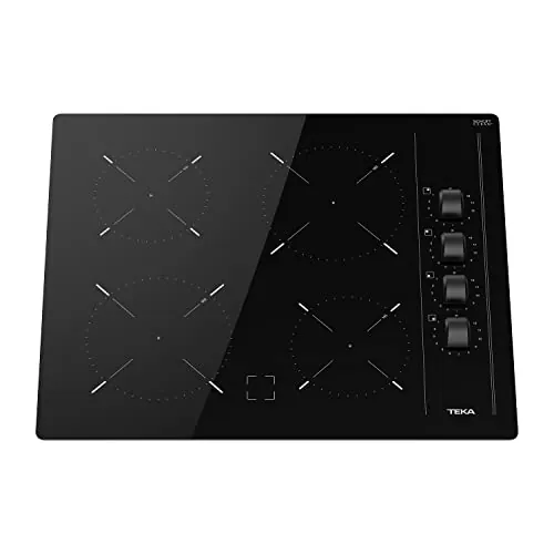 TEKA Placa Vitrocerámica 60 cm, 4 Zonas de Cocción, Mandos Laterales Ergonómicos, Sistema Fast-Click, Modelo TBC 64000 XFL