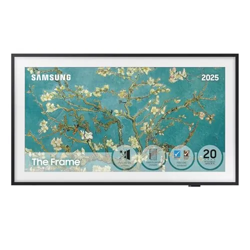 SAMSUNG TV The Frame 2023 32LS03 - Smart TV de 32", Galería de Arte con Display Mate, Marcos Intercambiables, Tecnología Quantum Dot, One Connect y Cable Casi Invisible, Soporte de Pared Slim