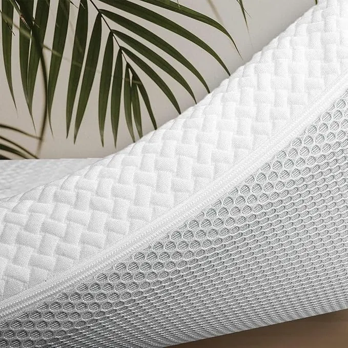 Cubrecolchon Topper 100% Viscoelastico | 180 x 190cm | Grosor 8CM | Fabricado en España | Libera Presion Cervical y Lumbar | Tratamiento Bambu | Anti-alergenico | Transpirable