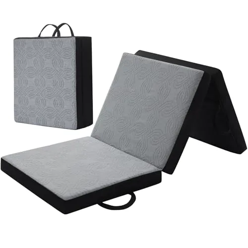 Autsel Colchón Plegable, Colchón de Suelo para Invitados, 140 x 190 x 10 cm