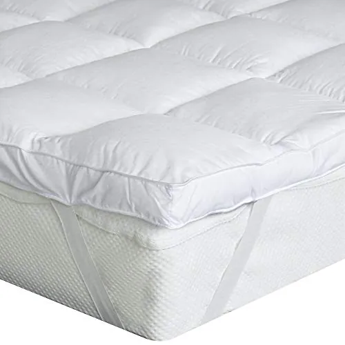 Bedecor Sobrecolchon 180x200cm, Cubre Colchon Acolchado de Microfibra con 600GSM Poliester, Super Suave, Calidad de Hotel, hipoalergénico, Lavable a Maquina