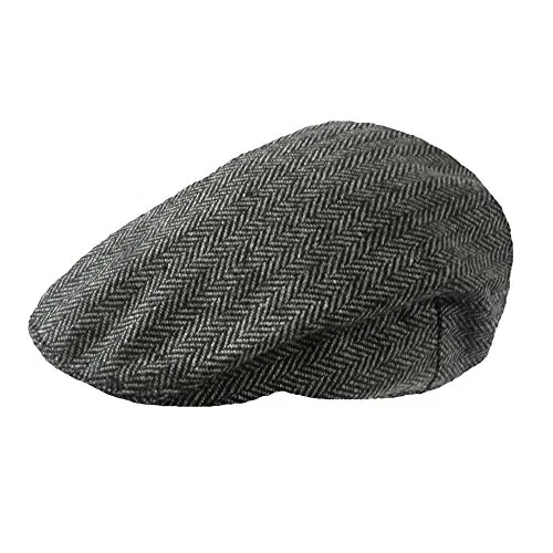 TOSKATOK Gorra Plana de Tweed Boys Girls para niños-Grey