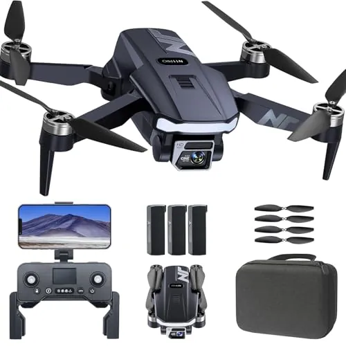 Dron GPS con Cámara 4K HD para Adultos - NAFYRE N11 PRO: 90 min de vuelo, seguimiento automático, retorno autónomo, motor sin escobillas, transmisión 5G FPV - Ideal para principiantes