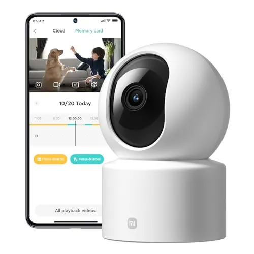 XIAOMI C301 Camara Vigilancia WiFi Interior, 2K 3MP Cámara Vigilancia, App