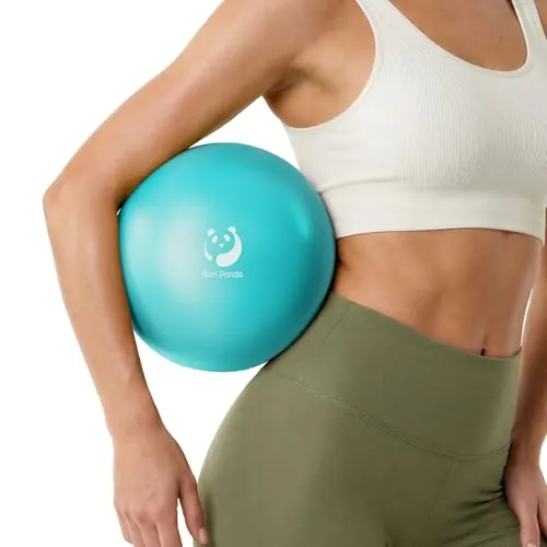 Slim Panda Pelota de Pilates 23cm, Antiexplosión Antideslizante PVC Pelota de Gimnasia, Soft Balones de Yoga para Fitness, Entrenamiento del Equilibrio