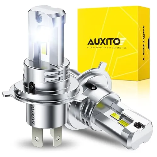 AUXITO Bombilla H4 LED,Blanco Frío 6500K,900% Más Brillantes