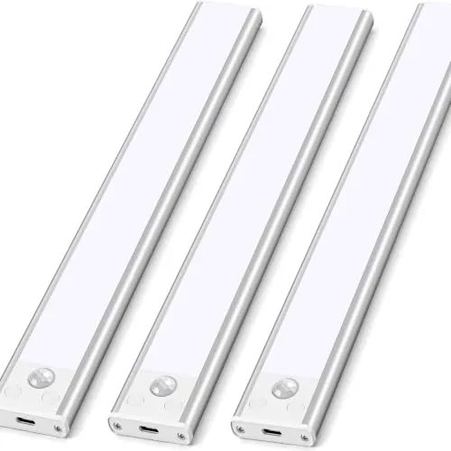 Luz LED Sensor Movimiento Cocina - Armario Luces Pilas Adhesiva Recargable