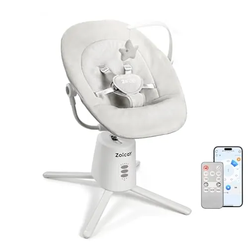 Mecedora bebe Electrica con 3 Modos 5 Velocidades para 0-9 Meses Hasta 11Kg