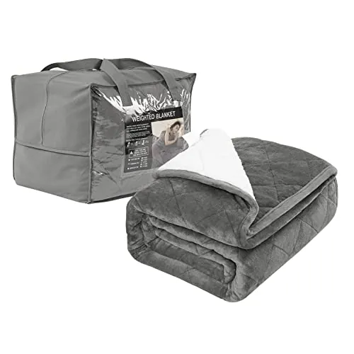 WOLTU Manta Pesada para Adultos 7kg, 150x200 cm, Gris