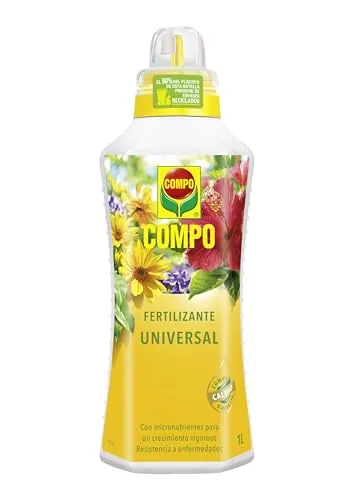 COMPO Fertilizante de calidad para plantas ornamentales de interior o terraza, Fertilizante líquido universal con extra de magnesio, 1000 ml